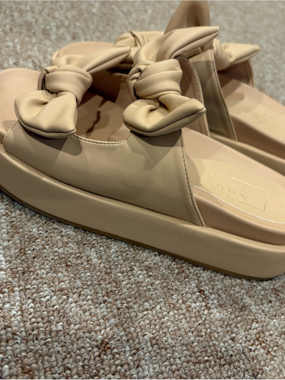 Altar'd State Beige Slide Mules